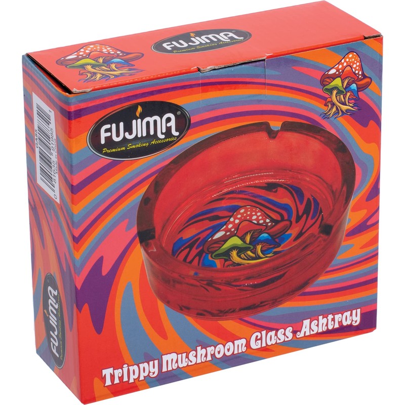 Fujima Trippy Mushroom Glass Ashtray - 6.25"