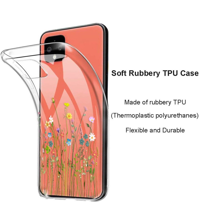 Unov Pixel 4 XL Case Clear with Design Soft TPU