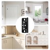 WangChaoJiu 8 Pcs Black Modern Non-Mortise No Noise Bifold Door
