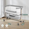 Cowiewie Bassinet Bedside Sleeper, Portable, Breathable, Adjustable Baby Bedside Bassinet