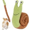 Snail Squeaky Dog Toys Polyester Teething Puzzle Interactive Puppy Chew