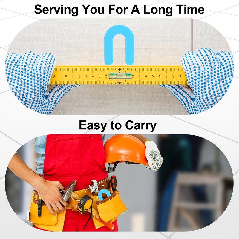 Horseshoe Shims Tile Spacers 1/16 Inch (1.5mm) 200Pcs U-Shaped Plastic