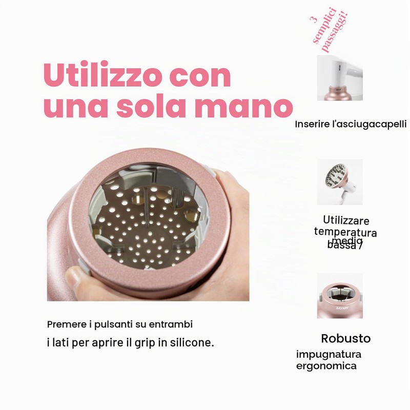 GIHALI universale dei capelli diffusore forte holding" adattabile per asciugacapelli
