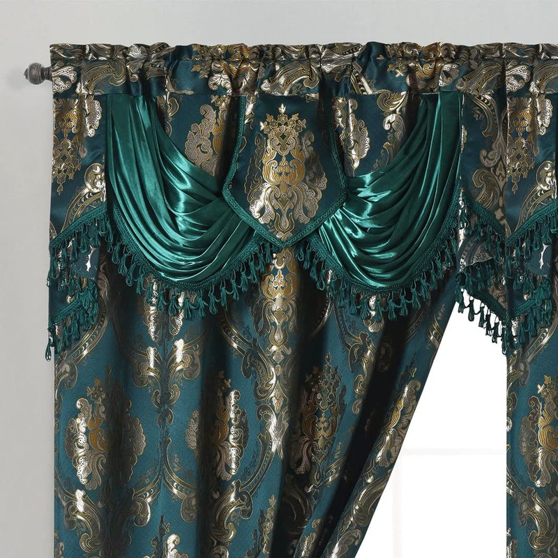 GOHD Luxe Love. Jacquard Window Curtain Panel Drape with Attached