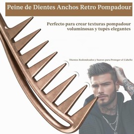 Paquete de 2 peines de dientes anchos – Desenreda y estiliza el cabello y las pelucas rizadas, húmedas y gruesas | Profesional en salón y uso doméstic