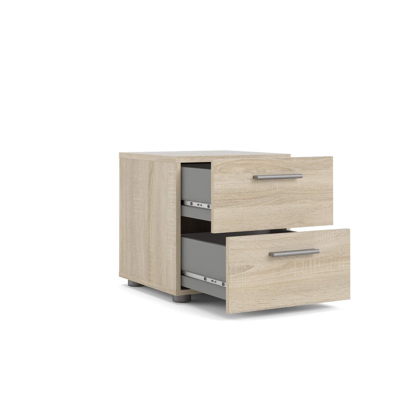 Tvilum 2 Drawer Nightstand, Oak Structure