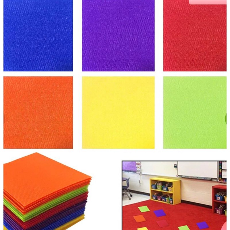 Carpet Spot Square Markers For Classroom 36pcs 10x10cm