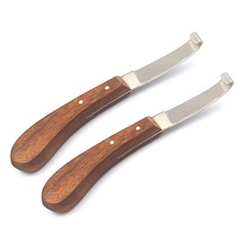 AAProTools Steel Wood Handle Horse Equine Goat Cattle Grooming Tack Hoof Knife