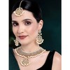 Aheli Indian Wedding Wear Faux Kundan Necklace with Maang Tikka