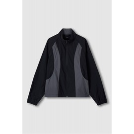 JAJU [JAJU] Women's Crisp Color-Blocked Jumper_Black