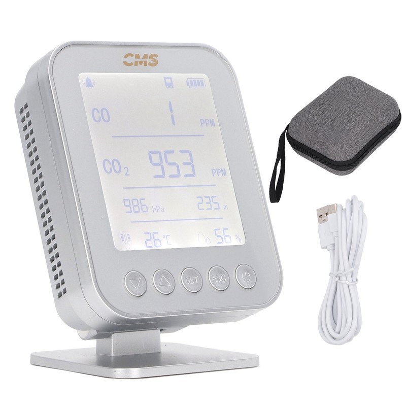 Altitude Pressure Detector 6 in 1 Multifunction USB Charging CO