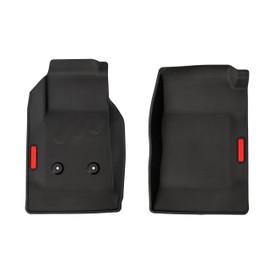 BaseLayer Floor Mats for Chevy Colorado/GMC Canyon (2015-2022) Crew Cab & Extended Cab – Made in USA – Premium All-Weather Mats – Front (Red Logo)