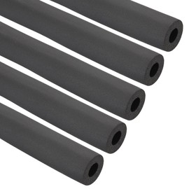 PATIKIL 1/2"(13mm) ID x 6Ft Pipe Insulation Foam Tube, 5Pcs Pipe Cover Wrap Roll Bar Padding Tubing for Handle Grip HVAC Outdoor Air Conditioner Units, Black
