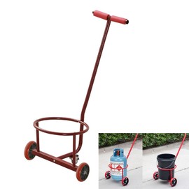 Portable Lightweight Hand Truck, Bucket Cart, Garbage Cart, Gas Bottle Transporter, Wheeled Trolley, Suitable for Moving, Outdoor Use, Home, Travel, and More (Fits for Circumference ＜37'')