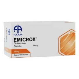 Ciclosporina Capsula 25 Mg Caja C/50 Capsulas