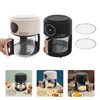 LUNUMAOS Mini Air Fryer, 3.8Qt Glass Air Fryer 360° Viewable
