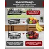 Sakugi Fruit Basket for Kitchen Counter - 2-Tier Large Capacity