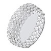 Crystal Cosmetic Makeup Tray 8in Round Display Tray Mirrored Metal