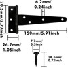 LAMXD 4 Pcs T Hinges, T-Strap Hinges, Metal Heavy Duty