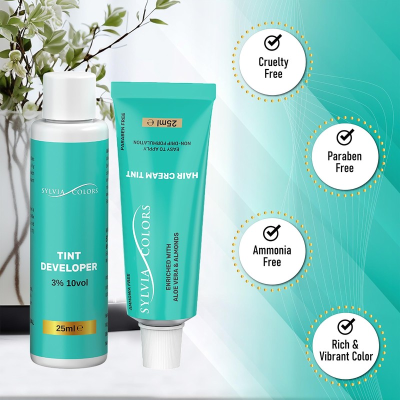 Professional Tint Kit Semi-Permanent 40 Applications Lasts 4-6 Weeks Spot