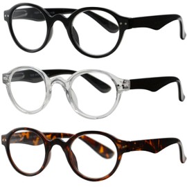 Success Eyewear Reading Glasses 3 Pair Spring Hinge Professer Readers for Men and Women Fashion Glasses for Reading +1