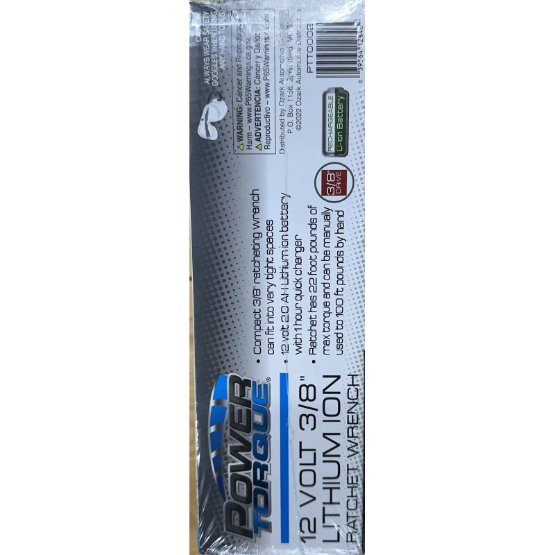 POWER TORQUE 12 VOLT 3/8" RATCHET WRENCH
