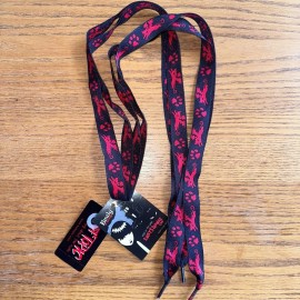Hot-Topic RARE NOS 2004 Hot Topic Emily The Strange Batwing Kitty Black/Red Shoe Laces
