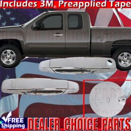 Torox 2007-2013 SILVERADO SIERRA 1500 Chrome Door Handle COVERS 2DR No PSK+Gas COVER