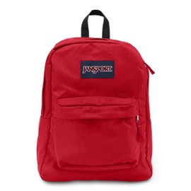 JanSport SuperBreak One Backpacks - Durable, Lightweight Bookbag with 1 Main Compartment, Front Utility Pocket with Built-in Organizer - Premium Backpack, Red Tape
