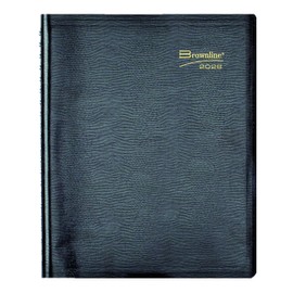 Brownline® 2026 Essential Daily Planner, Appointment Book, 12 Months, January to December, Twin-Wire Binding, 11" x 8.5", Black (CB965.BLK-26)