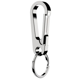 tikey Stainless Steel Key chain,Key Clips for car,Anti-Lost Quick Release Key Chain for Keys,Heavy Duty Keychain Carabiner Men and Women,Silver