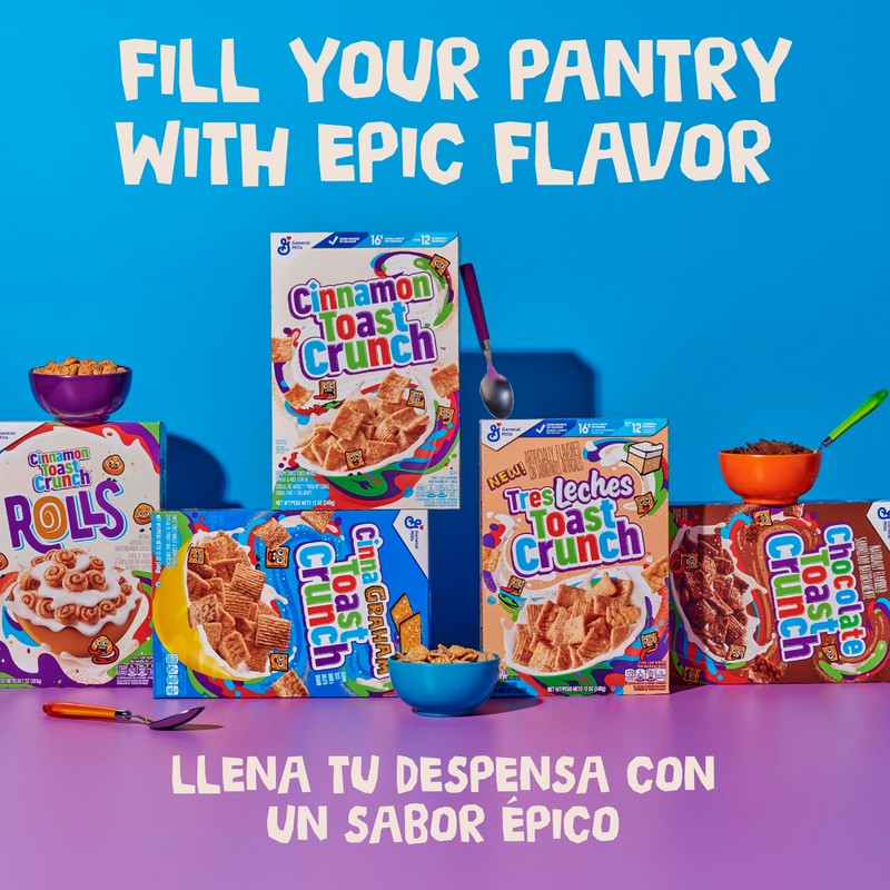 Cinnamon Toast Crunch Breakfast Cereal, Crispy Cinnamon Cereal, Large Size,