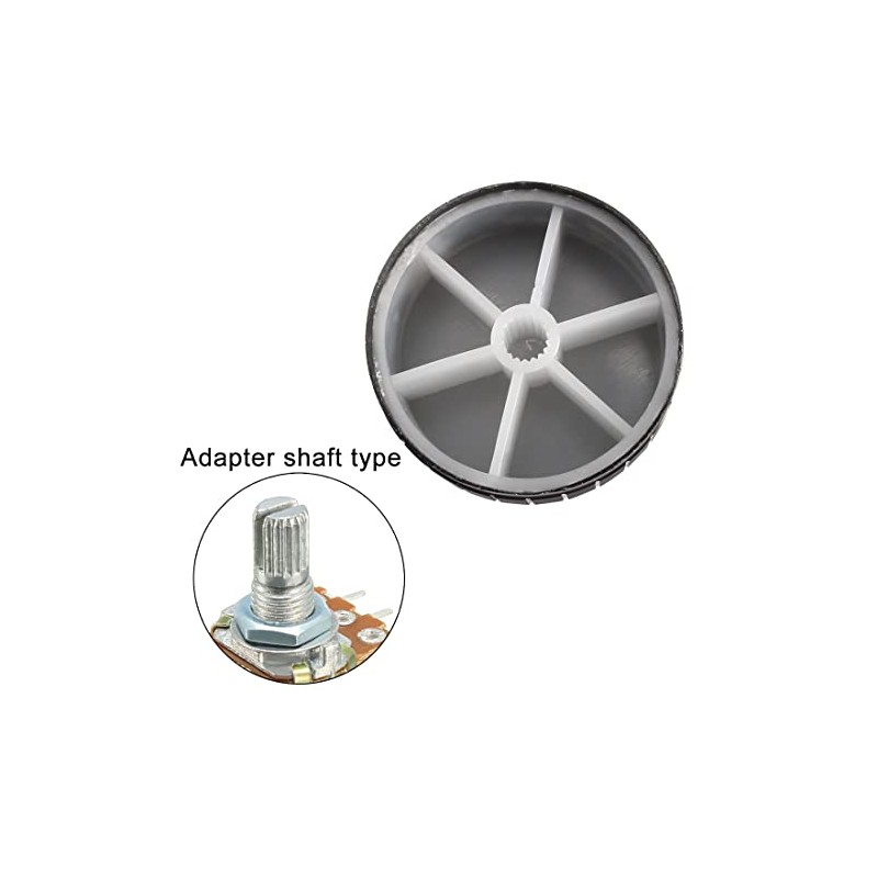 sourcingmap 40mm x 6mm Aluminium Alloy Potentiometer Knob Mini Cap