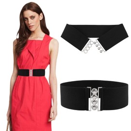 AIWITHPM Waist Belt Wide Stretch Belt Women's Elastic Belt for Dress Dresses Evening Dress Jumpsuit, Style 1