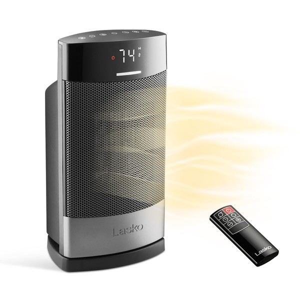 Lasko Ellipse Ceramic Tabletop Heater for Home with Tip-Over Switch,
