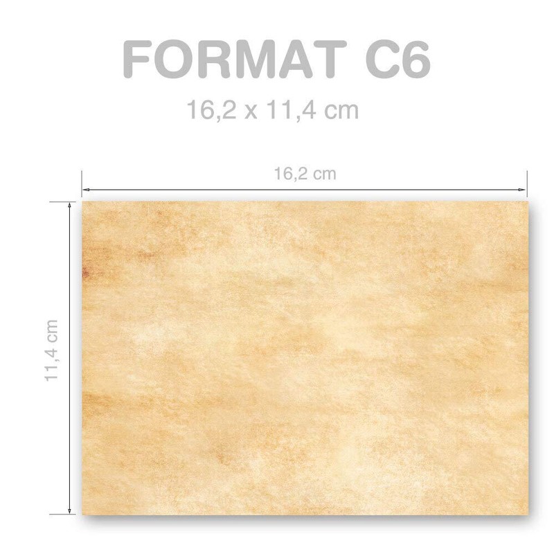 Motif envelopes Old Paper Old Style, Parchment 10 envelopes DIN