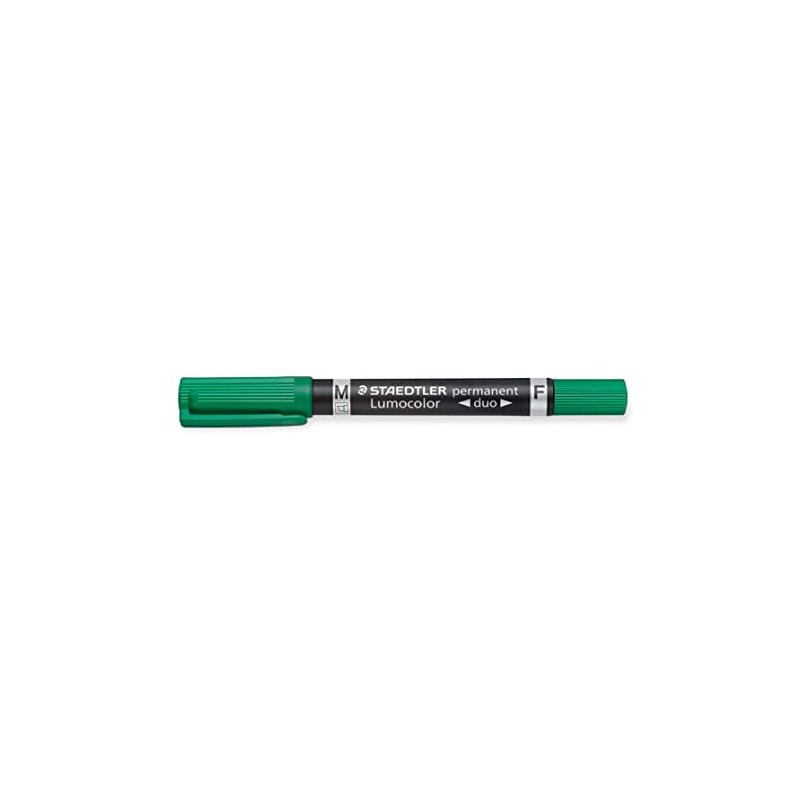 Staedtler Lumocolor Duo Permanent Markers Pack of 10 Green