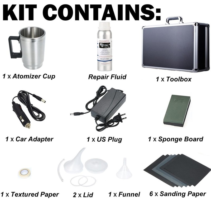 Car Headlight Restoration Kit, Auto Headlight Lens Polish Repair Kit