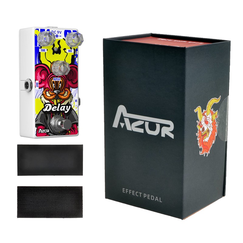 AZOR Delay Guitar Pedal, Digital Effect Mouse Vintage Delay Pedal