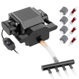 AquaMiracle Quiet Fish Tank Air Pump 317GPH 0.025MPa 8W High Pressure Aquarium Air Pump Commercial Air Pump Pond Aerator Bubbler Hydroponics Air Pump for up to 800 Gallon Water