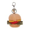 Apricot Lamb Hamburger Burger Food Cute Keychain, Soft Stuffed Plush