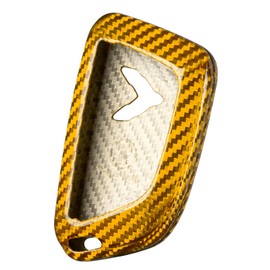 Glass Fiber Key Fob Cover Compatible with Corvette C8 2020-2025, Car Key Cover Compatible with C8 Corvette Z51 Z06 Keyless Entry Shell, Yellow