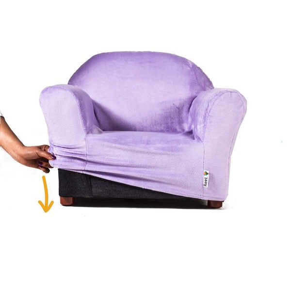 Keet Roundy Chair Cover, Lavender, 24x18x15 Inch (Pack of 1)