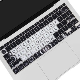 Cute Keyboard Cover for 2021 2020 MacBook Air 13 inch (Model: A2179 A2337) M1 Chip, Silicone Protective Skin, Sun and Moon