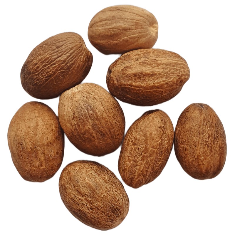 Nutmeg Seeds Whole 100g / 3.5oz, Premium Grade, Shell Removed