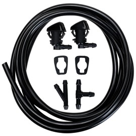 Tongze Windshield Washer Nozzle Kit: Spray Jet Nozzle & 6.7ft Windshield Washer Hose with Connector Repair Kit, Replacement for Ford F250/ F350/ F450/ F550 Super Duty 2008 2009 2010, 7C3Z-17603-A