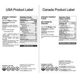 Food to Live Organic Tigernut Flour, 7 Pounds – Nut-Free, High Fiber, Low Carb, Ideal for Baking and Smoothies, Keto and Vegan Friendly, Non-GMO, Kosher, Bulk