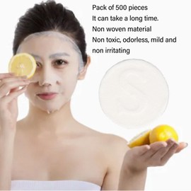 500pcs Compressed Face Masks, Soft and Gentle, Convenient, DIY Mask Paper, Portable Disposable Mask Paper, Economical Cotton Skin Care Wrapped Masks for Home Travel, White