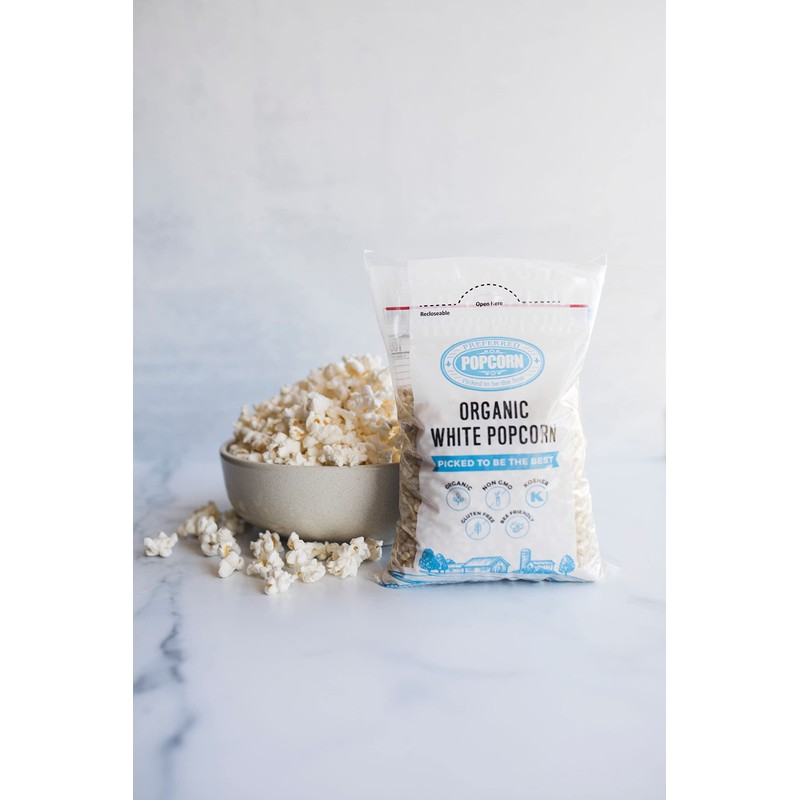 Preferred Popcorn Organic White Popcorn, 28 Ounce Bag, Pack of