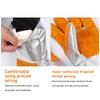 1 Pair Cowhide Welding Gloves Heat Resistant Fireproof Hard Wearing